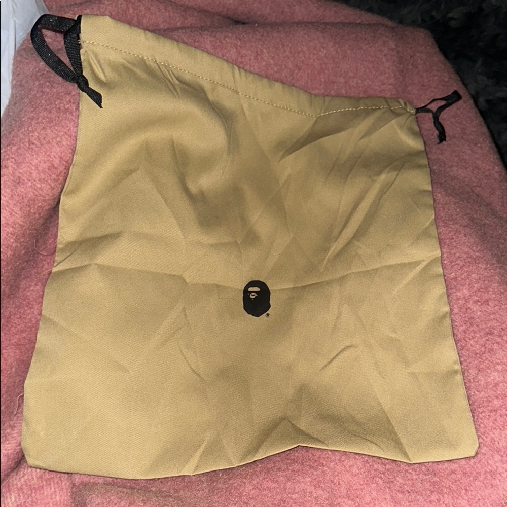 Bape Tan Nylon Drawstring Bag 15"